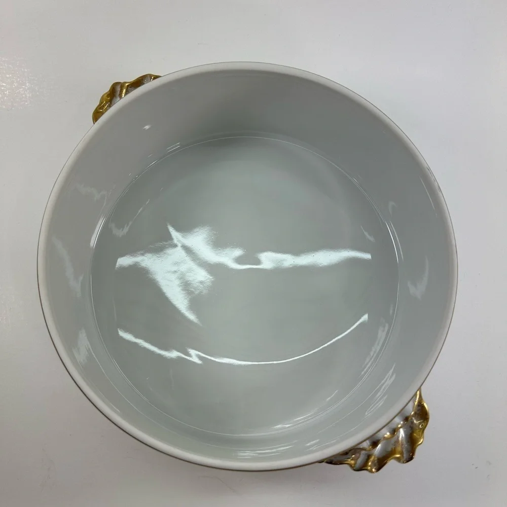 Vintage Mid Century Shafford Golden Heirloom  8” Covered Casserole Bowl Japan